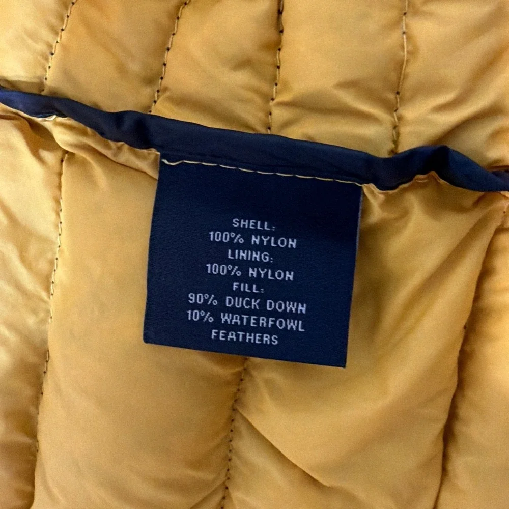 Solaris Blue Natural Down Duck Down Puffer Vest Size Large